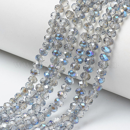 Chapelets de perles en verre électroplaqué EGLA-A034-T6mm-I18-1