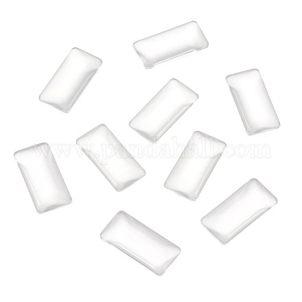Kissitty透明な長方形のガラスカボション  透明  38x19x6.5mm GGLA-KS0001-02-1