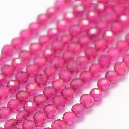 Chapelets de perles de pierres précieuses synthétiques G-K182-2mm-17-1