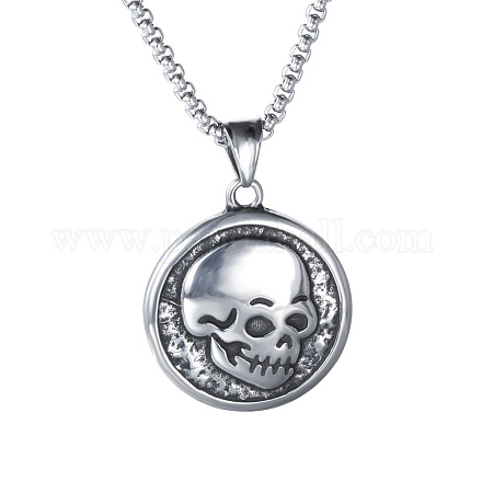 304 Stainless Steel Pendant Necklace STAS-Q203-AAT847-2-1
