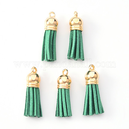 Décorations de pendentif pompon en daim FIND-R095-001LG-1