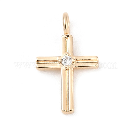 Подвески из латуни с прозрачным фианитом KK-Q096-07B-G-1