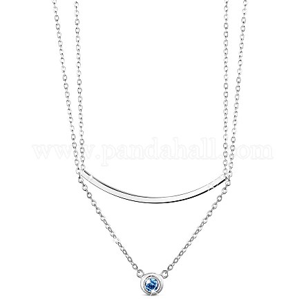 Многоярусные ожерелья Shegrace из стерлингового серебра с родиевым покрытием JN657A-1