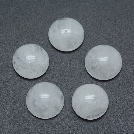 Natural Quartz Crystal Cabochons G-P393-R50-14mm-1