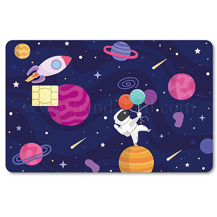 CREATCABIN Planet Card Skin Sticker Space Debit Credit Card Skins Covering Personalizing Bank Card Protecting Removable Wrap Waterproof Scratch Proof No Bubble for Transportation Key Card 7.3x5.4Inch DIY-WH0432-103-1