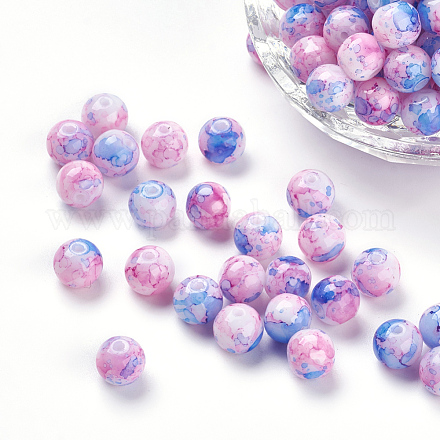 Rociar perlas de resina pintadas RESI-K005-02F-1
