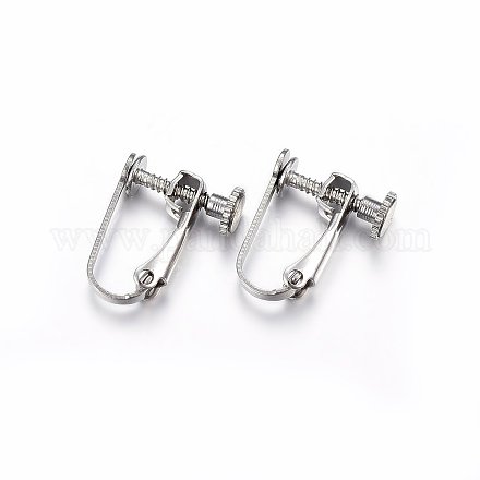 Accessoires de boucles d'oreilles clips à vis en 304 acier inoxydable X-STAS-H467-04P-1