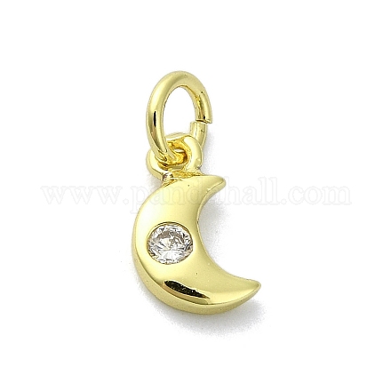 Подвески из латуни с микро-паве на тему луны KK-H475-57G-12-1