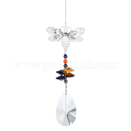 Larme verre suspendu suncatcher pendentif décoration en gros pour