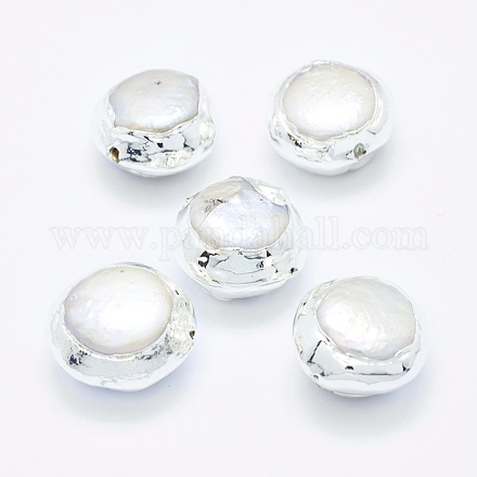 Perlas naturales abalorios de agua dulce cultivadas PEAR-G005-03P-1