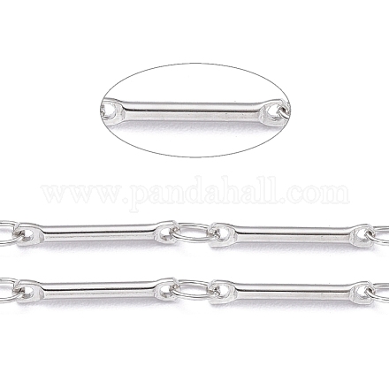 Real Platinum Brass Bar Link Chains CHC-R126-13P-1