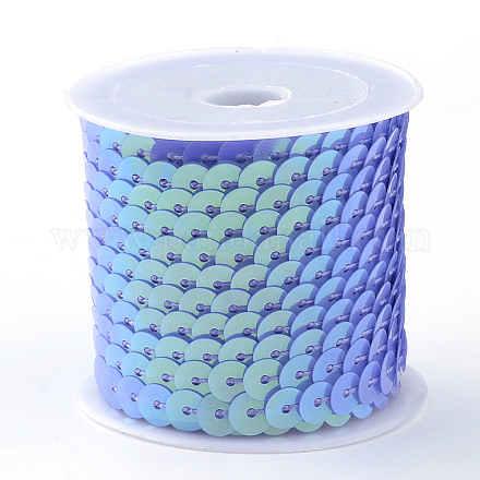 Perle di paillette in plastica ecologica PVC-Q092-6mm-P24-1