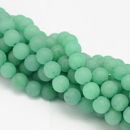 Круглые нити шарик естественный зеленый авантюрин G-L448-19-8mm-1