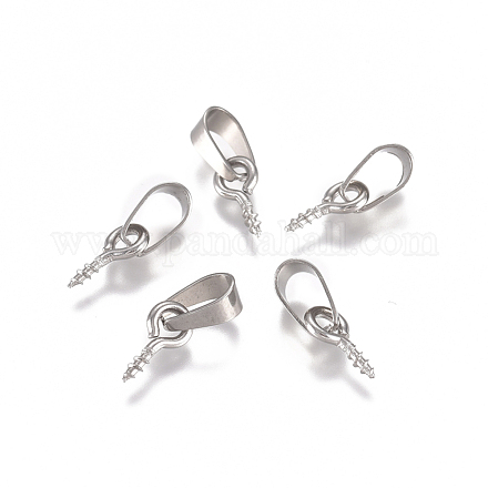 201 Stainless Steel Screw Eye Pin Peg Bails STAS-G225-07P-01-1