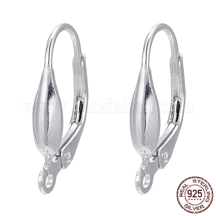 Sterling Silver Leverback Hoop Earrings Findings X-STER-A002-236-1