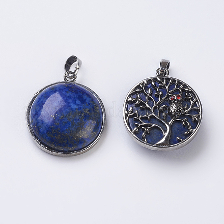 Natural Lapis Lazuli Pendants G-E436-02C-1