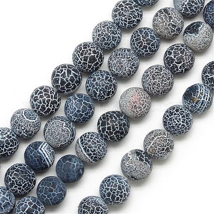 Natural Weathered Agate Bead Strands G-S237-8mm-05-1