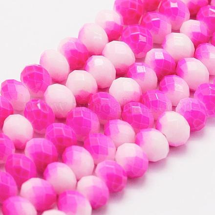Chapelets de perles en verre GLAA-P312-04-4x6mm-01-1