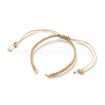Fabrication de bracelet en cordon de polyester tressé réglable AJEW-JB00760-02-1