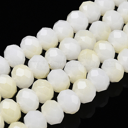 Brins de perles de verre imitation jade bicolores GLAA-T033-01C-01-1
