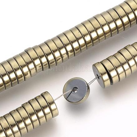 Electroplate Non-magnetic Synthetic Hematite Beads Spacers Strands G-Q486-74H-1