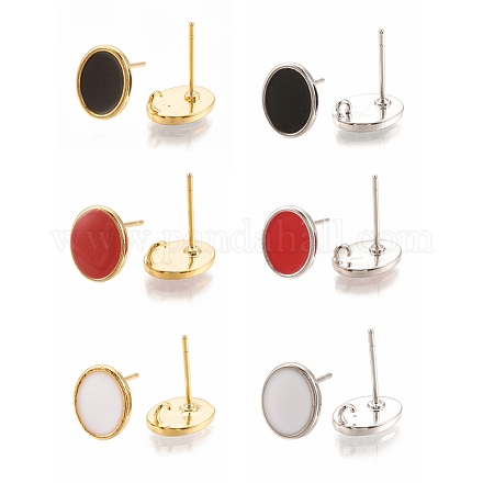Accessoires de clous d'oreilles en laiton KK-S345-269-M-1