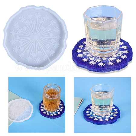 5pcs Resin Casting Mold Christmas Snowflake Silicone Mould Cake Candle  Fondant Ice Cube DIY Tool 