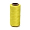260M Waxed Polyester Cords, Flat, Yellow, 0.8x0.3mm, about 284.34 Yards(260m)/Roll
