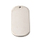 Non-Tarnish 201 Stainless Steel Blank Pendants, Oval Charm, for DIY Pendant Making, Electroplated, Lettering, Stainless Steel Color, 49.5x28x1.9mm, Hole: 2.5mm
