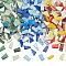 291Pcs 3 Colors Porcelain Mosaic Tiles, for DIY Mosaic Art Crafts, Picture Frames, Nuggets, Mixed Color, 15x15x4.5mm, 97pcs/color