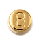 PVD Vacuum Plating 201 Stainless Steel Beads, Flat Round with Number 8, Golden, 7x3.5mm, Hole: 1.5mm