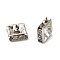 Brass Rhinestone Spacer Beads, Square, Crystal, 6x6x2.5mm, Hole: 1.8mm