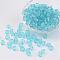 Faceted Bicone Transparent Acrylic Beads, Dyed, Light Sky Blue, 6mm, Hole: 1mm, about 5800pcs/500g