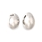 Brass Charms, Oval, Real Platinum Plated, 7x5mm, Hole: 1.2mm