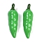 Resin Cabochons, Imitation Vegetable, Chili, 44x13.5x11.5mm
