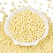 Opaque Baking Paint Glass Beads, Round, Champagne Yellow, 5.5x4.5~5mm, Hole: 1mm, about 2500pcs/pound