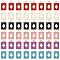 60Pcs 6 Colors Alloy Pendant, with Enamel, Rectangle with Ace of Spades Charm, Mixed Color, 18x11x1mm, Hole: 1.8mm, 10pcs/color