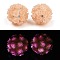 Acrylic Handmade Luminous Polymer Clay Rhinestone Beads, Glow in the Dark, Flower, PeachPuff, 19.5~23.5mm, Hole: 3mm