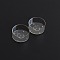Plastic Candle Cup, Clear, Flat Round, 38x38x17mm