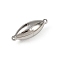 304 Stainless Steel Magnetic Clasps, Oval, Stainless Steel Color, 23.5x8.5mm, Hole: 1.2mm