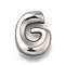 304 Stainless Steel Pendants, Letter Charm, Anti-Tarnish, Letter G, 22.5x18x6mm, Hole: 3.5x2.2mm