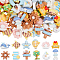 120Pcs 12 Styles Sandbeach Theme Opaque Resin Cabochons, Mixed Shapes, 11~16x9~17x5~6mm, 10pcs/style
