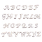 Alloy Cabochons, Alphabet, for DIY Craft Jewelry Making Accessory, Silver, 8x4x1mm