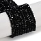 Electroplate Glass Beads Strands, Pearl Luster Plated, Faceted, Bicone, Black, 4x4x3mm, Hole: 1mm, about 149pcs/strand, 12.2~12.6''(31~32cm)