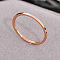 Stainless Steel Plain Band Rings, Rose Gold, US Size 9(18.9mm)
