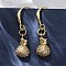 Brass Micro Pave Clear Cubic Zirconia Dangle Earrings, Rack Plating, Long-Lasting Plated, Lead Free & Cadmium Free, Purse, Real 18K Gold Plated, 30x8mm