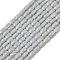 Opaque Glass Beads Strands, Rectangle, Faceted, Gray, 7x4.5x3.5mm, Hole: 0.9mm, about 79~80pcs/strand, 21.65''~22.24''(55~56.5cm)