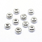 Rondelle Brass Beads, Silver Color Plated, 4x2mm, Hole: 1mm