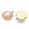304 Stainless Steel Pendants, Manual Polishing, with Cat Eye, Sun Charm, Antique White, 19x16x5mm, Hole: 1.6mm