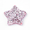 Resin Cabochons, with Glitter Powder, Star, Flamingo, 16x16.5~17x5~6mm